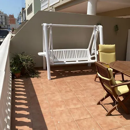 Encantador Con Terraza En La Playa De アパート *